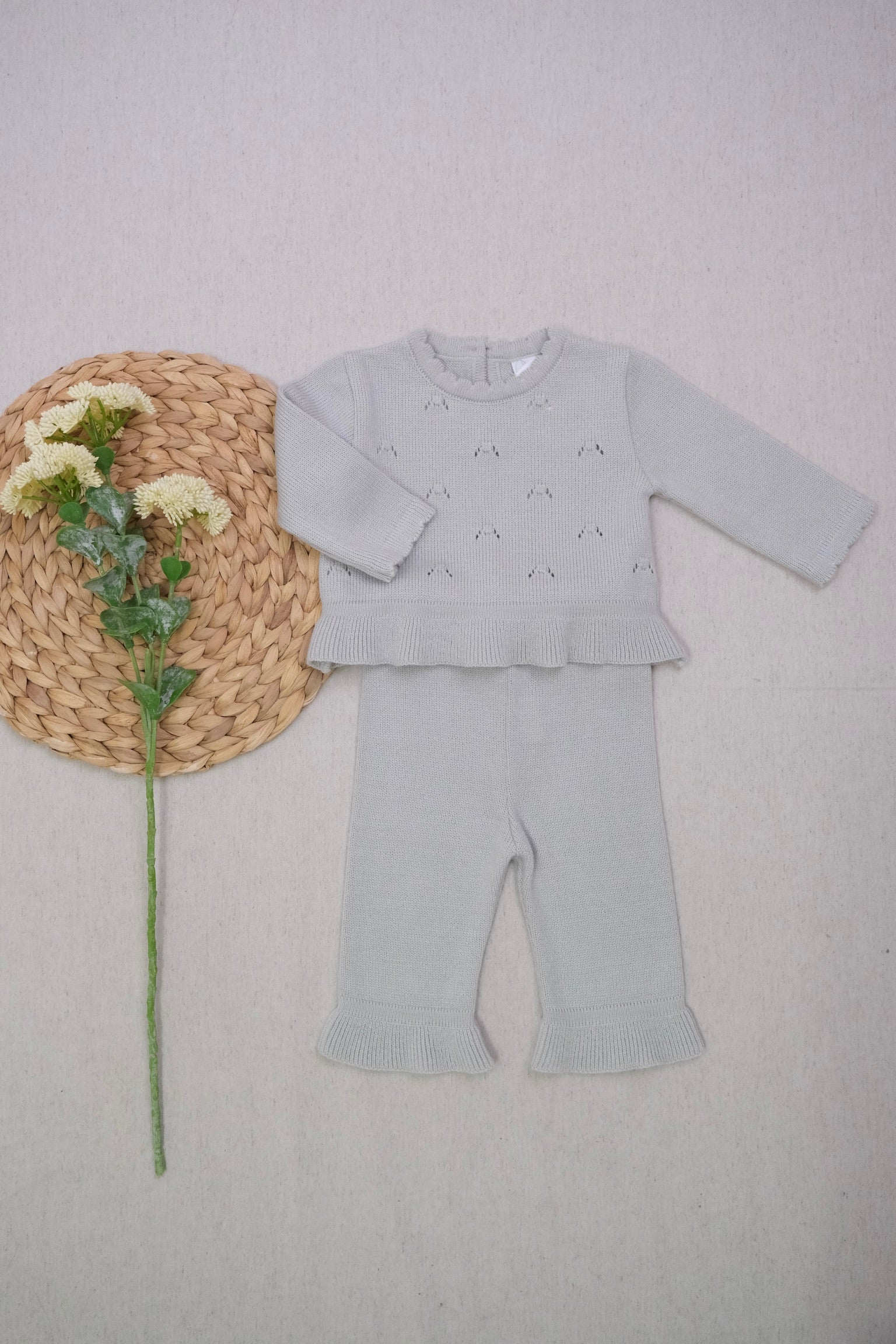 Conjunto Tejido Dalia Gris