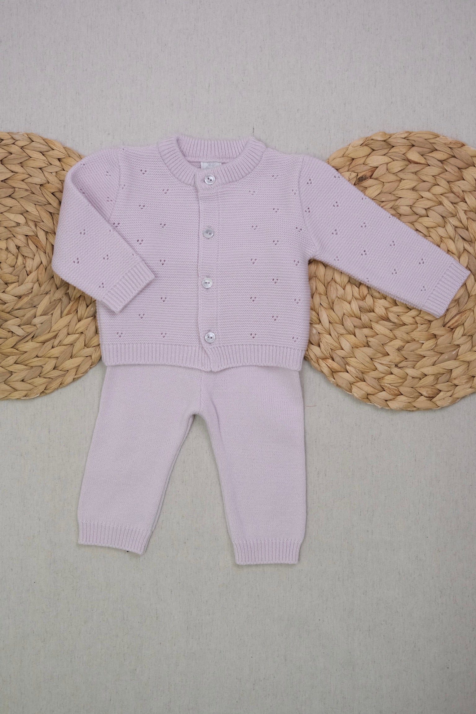 Conjunto Tejido Lotus Lila