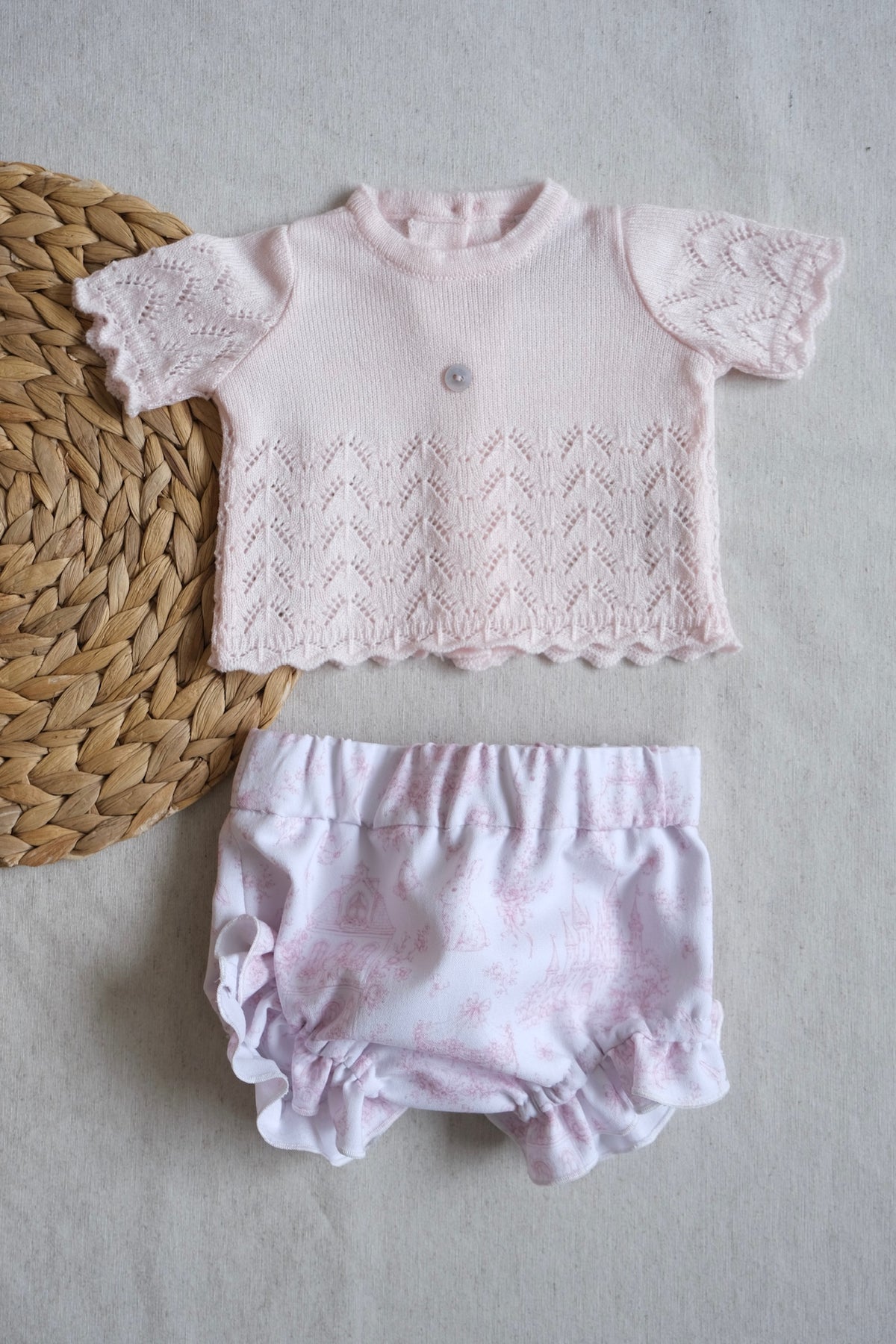 Conjunto Tejido Laurel Play Rosa