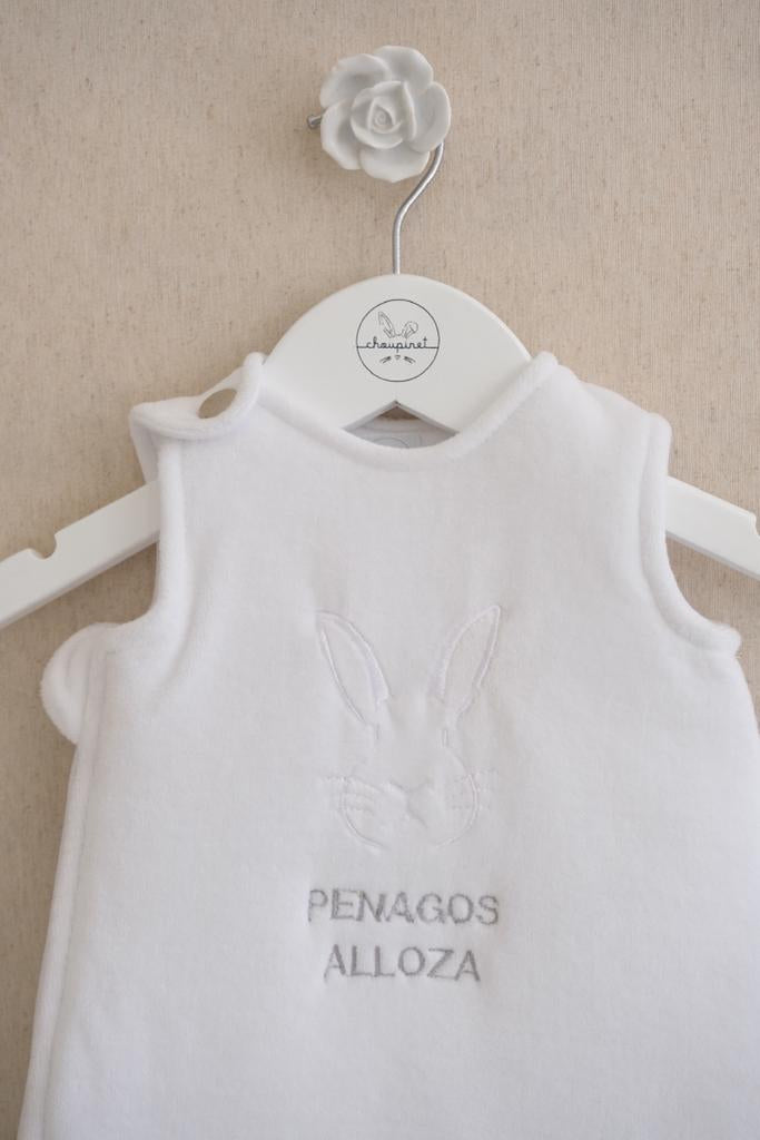 Saquito Newborn XS Velour Blanco