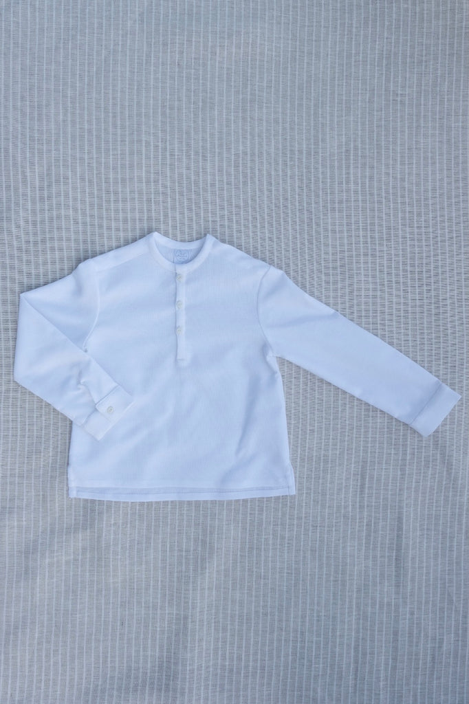 Camisa Lino Blanca Manga Larga